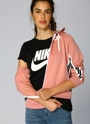 Buy Nike Women's Sportswear FZ Rush Pink/White Tracksuit Hoodie (932431-685) XS/S/M • 36.09£