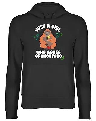 Buy Girl Who Loves Orangutans Hoodie Mens Womens Apes Top Gift • 17.99£