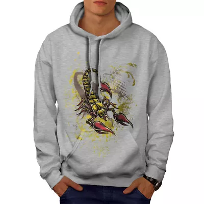 Buy Wellcoda Scorpion Art Wild Mens Hoodie, Insect Casual Hooded Sweatshirt • 25.99£