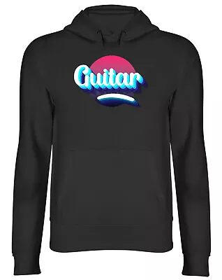 Buy Guitar Icon Hoodie Mens Womens Guitar Player Guitarist Top Gift • 17.99£