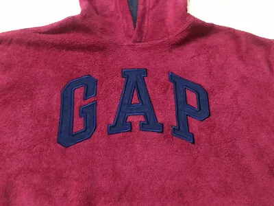 Buy Vintage Youth Kids GAP Fleece Red Hoodie XXL 14-16 Years Spell Out Logo Pullover • 12.31£