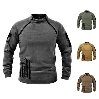 Buy Durable Mens Sweatershirt Pullover Long Sleeve Outwear Polyester Casual • 14.81£
