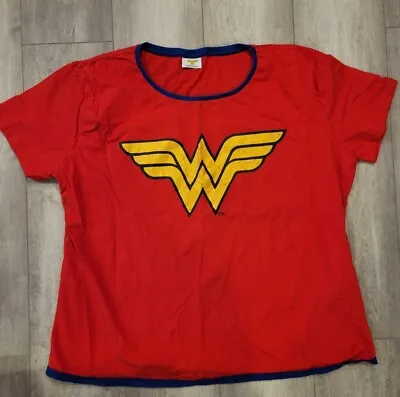 Buy Plus Size Wonder Woman Red Short Sleeve T-Shirt Size XXXL • 9.47£