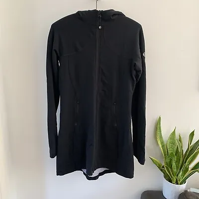 Buy Lululemon Hooded Sweatshirt Long Sleeves Full Zip Top Jersey Black Sz 6 Hoodie • 28.99£