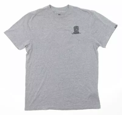 Buy VANS Mens Grey Cotton T-Shirt Size L Round Neck - Grim Reaper • 8.25£