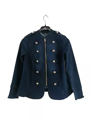 Buy New Julien Macdonald Drummer Military Indigo Blue Denim Jacket Size UK 10 • 26.99£