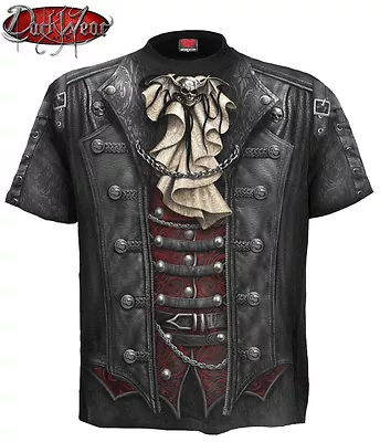 Buy Spiral Direct GOTH WRAP T Shirt/Steam Punk/Waistcoat/Metal/Rock/Biker/Skull/Top • 22.95£