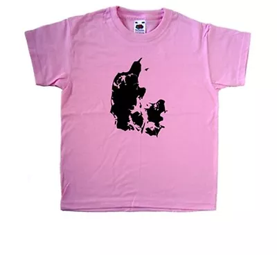 Buy Denmark Outline Pink Kids T-Shirt • 6.99£