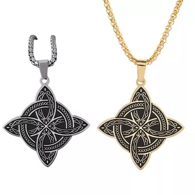 Buy Stainless Steel Celtics Knot Necklace Supernatural Witch Pendant Jewelry Gift • 4.68£