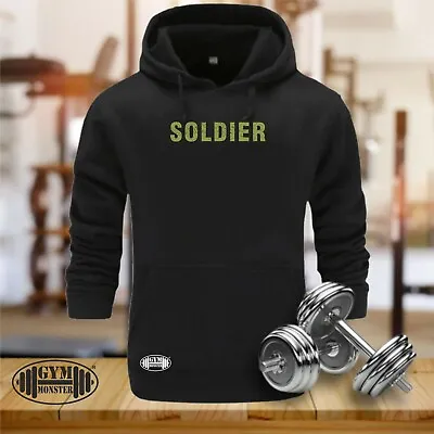 Buy Soldier Hoodie Gym Clothing Bodybuilding Training Workout Exercise MMA Men Top • 19.99£
