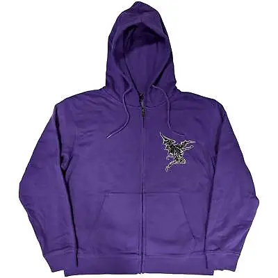 Buy Black Sabbath Henry Pocket Logo Purple Zip Up Hoodie NEW OFFICIAL • 38.49£