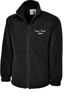 Buy Personalised Custom Embroidered Your Text Fleece Jacket Full Zip Micro Work Wear • 18.99£