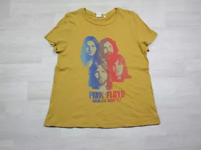 Buy JUNK FOOD Pink Floyd Band Animals Tour 77 Retro Yellow Rock T Shirt Womens (XL) • 11.32£