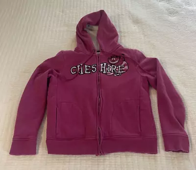 Buy Cheshire Cat Zip Up Hoodie Lined Disneyland Paris Embroidered Large Letters READ • 44.35£