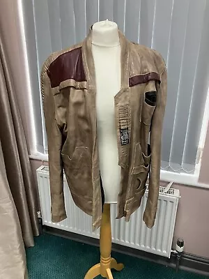 Buy Star Wars Finn/Poe Dameron Beige Colour Leather Flight Jacket - Size Large • 85£