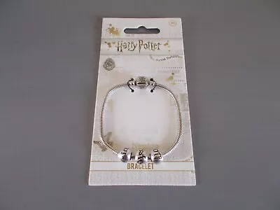 Buy HARRY POTTER  BRACELET And 3 Bead Charms Incl, Silver Plated, 19cm, Carat Shop  • 4£