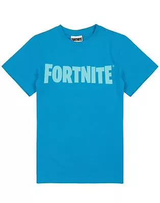 Buy Fortnite T Shirt Boys Blue Battle Royale Game Gift Kids Tee • 13.95£