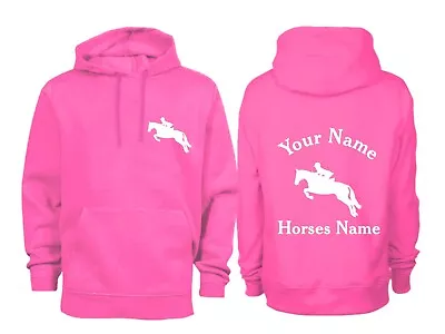 Buy Personalised Adult Jumping Horse Hoodie H18 • 24.99£