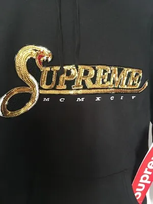 Buy Supreme Sequin Viper Hoodie - Black/ Size M • 349.99£
