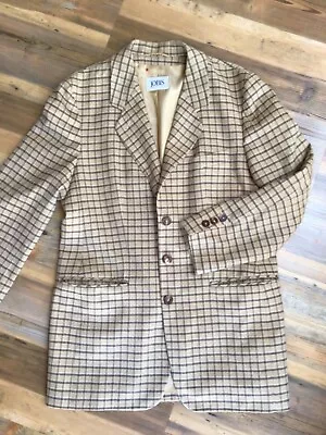 Buy Vintage Jobis Checked Ladies Angora Blazer Jacket Size 16 CALW • 5£