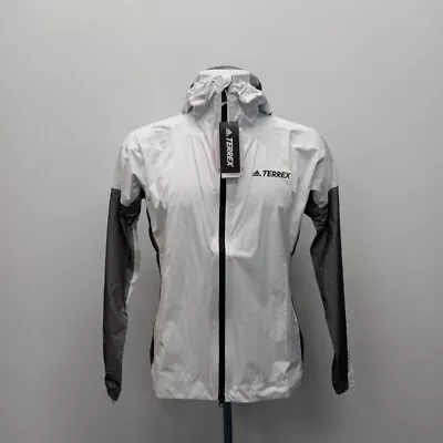 Buy Adidas Terrex Jacket Medium White Grey Outdoors NWT Mens RMF07-LW • 10.50£