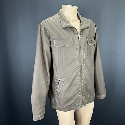 Buy John Rocha Jacket XL Mens Brown Long Sleeves Pockets Collar Front Zip Outdoor • 14.35£