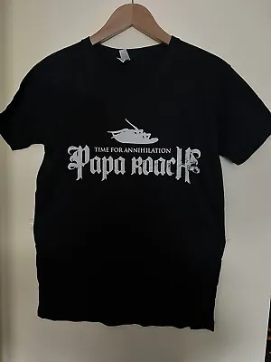 Buy Papa Roach 2010 World Tour T-shirt Black Size SMALL Annihilation Roach Time • 16.99£