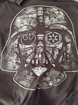 Buy Star Wars, Darth Vader T-shirt, L 42.  Pure Cotton. Black. Good Used. • 7.99£