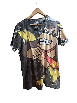 Buy Genuine Donkey Kong T-Shirt - 2015 Bioworld Nintendo - Used (faded) XL (READ) • 30.99£