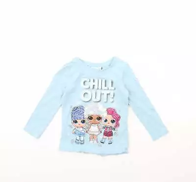 Buy LOL Girls Blue Cotton Basic T-Shirt Size 3 Years Round Neck - LOL Dolls • 5.50£