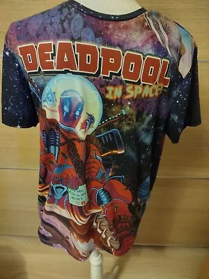 Buy Mens Medium Deadpool In Space Marvel T-Shirt Rare • 7.99£