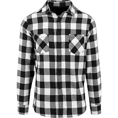 Buy Build Your Brand Mens Checked Flannel Shirt RW5986 • 30.59£
