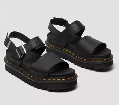 Buy Dr Martens Voss Platform Black Sandals Women’s  10 Men 8.5  Grunge Goth Edgy • 75.57£