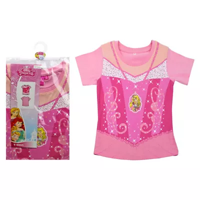 Buy NEW Official Disney Princess Pink Dress Design Print T-shirt 2-3yrs • 9.99£