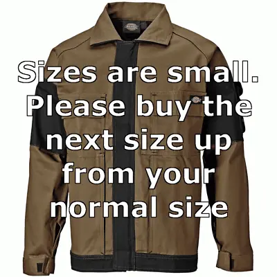 Buy Dickies Work Jacket Mens GDT Lightweight Work Coat Grafter Black Grey Khaki  • 14.95£
