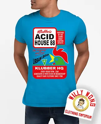 Buy Acid House 88 T-Shirt Retro Raver Geek Nerd Tee Classic Gift Men House Music • 10.82£
