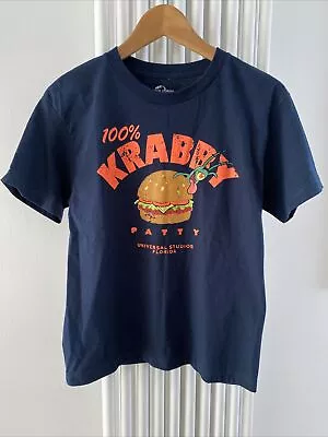 Buy Universal Studios SPONGEBOB SQUAREPANTS Krabby Patty T-Shirt Youth Medium • 9.99£