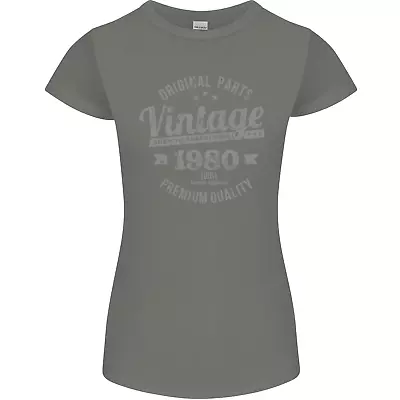Buy Vintage Year 44th Birthday 1980 Womens Petite Cut T-Shirt • 8.75£
