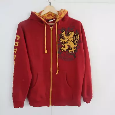 Buy Harry Potter Mens Jacket Size M Red Gryffindor Zip-Up Hoodie Coat • 9.20£