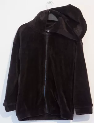 Buy Girls Next Black Fleeced Hooded Jacket 10 Years • 4£