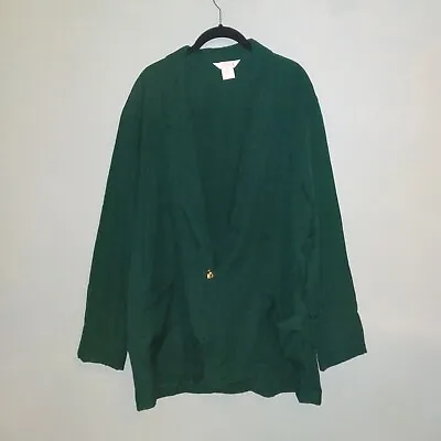Buy Vintage 1980s SELLECCA Blazer Jacket Green Women's  One Button • 15.20£