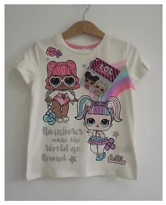 Buy Girls LOL Surprise! Cream T-Shirt Doll Character Cotton Top Tee 5-11yrs BNWT • 7.99£