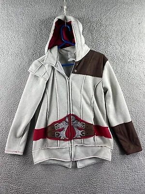 Buy Womens Spirit Halloween Assassins Creed Hoodie Zip Up Gray Red Size Small • 7.59£