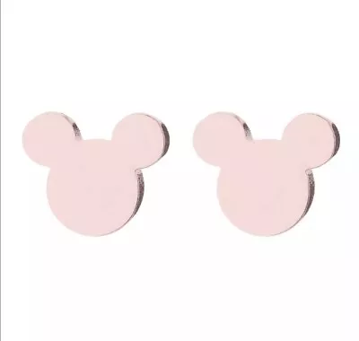 Buy Disney Earrings - Mickey Mouse Rose Gold Jewellery & Gift Bag, Brand New • 7.99£