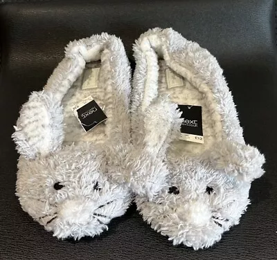 Buy Next Ladies Grey Bunny Ballet Slippers - Size 5. BNWT • 7.99£