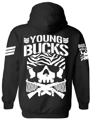 Buy YOUNG BUCKS Zip Hoodie - S-XXXL- Bullet Marty Scurll Villain Club NJPW T-shirt • 34.99£