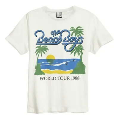 Buy Beach Boys 1988 Tour Amplified  Vintage White T Shirt • 22.01£