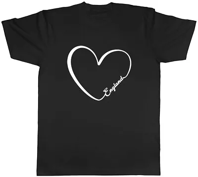 Buy Love Heart - England Mens Unisex T-Shirt Tee • 8.99£