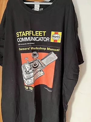 Buy 4XL Gildan Black Star Trek Haynes T-Shirt • 7£