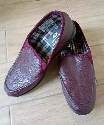 Buy Clifford James Men's Burgundy Slippers Size 40 • 10£